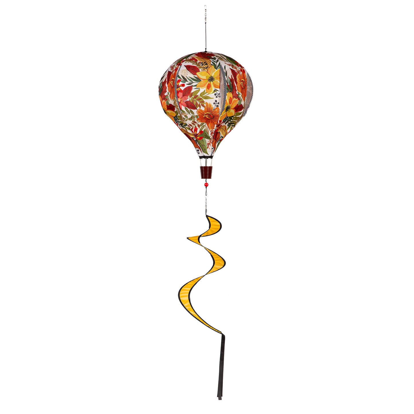 Autumn Floral Welcome Burlap Balloon Spinner