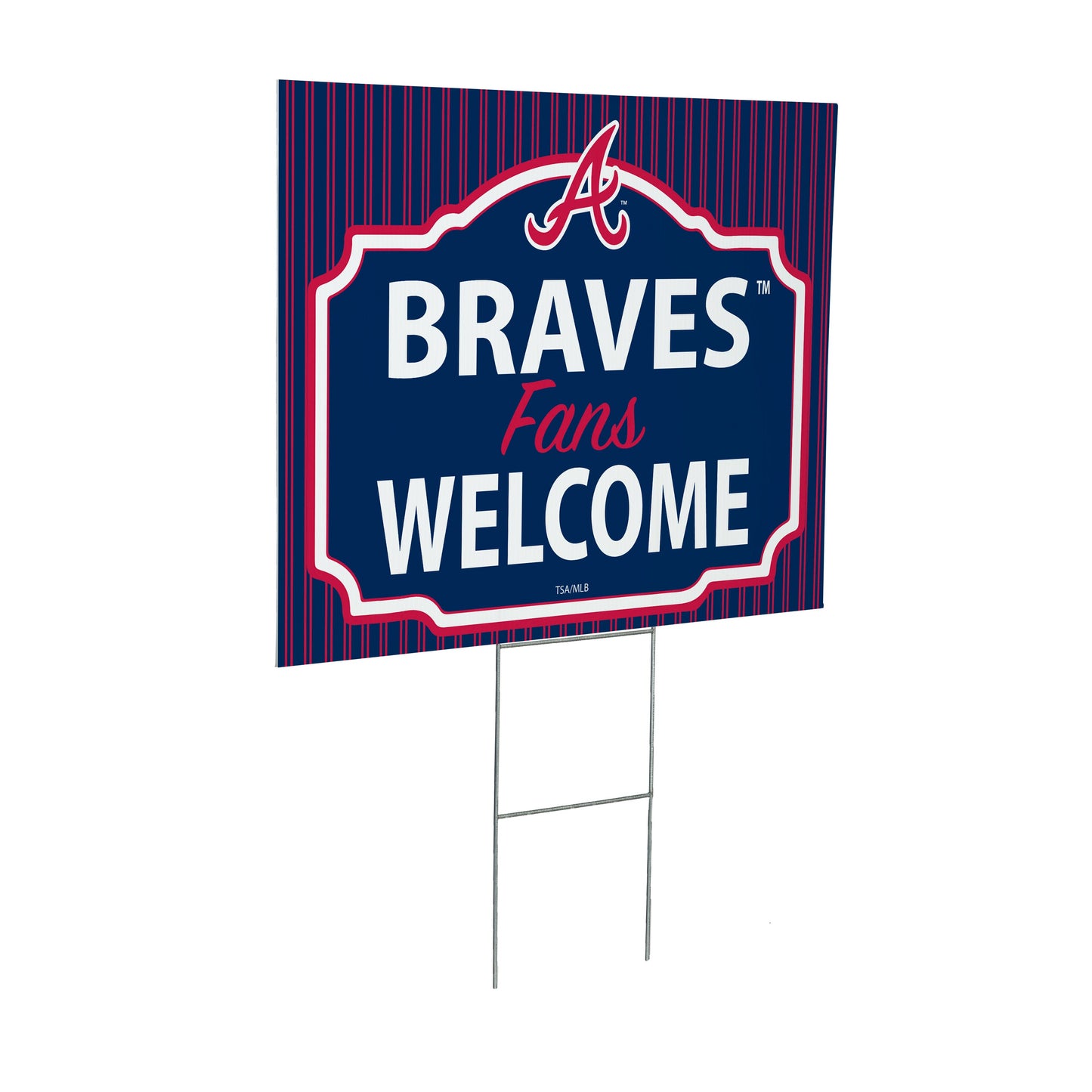 Atlanta Braves Coroplast Yard Sign, "Fans Welcome"