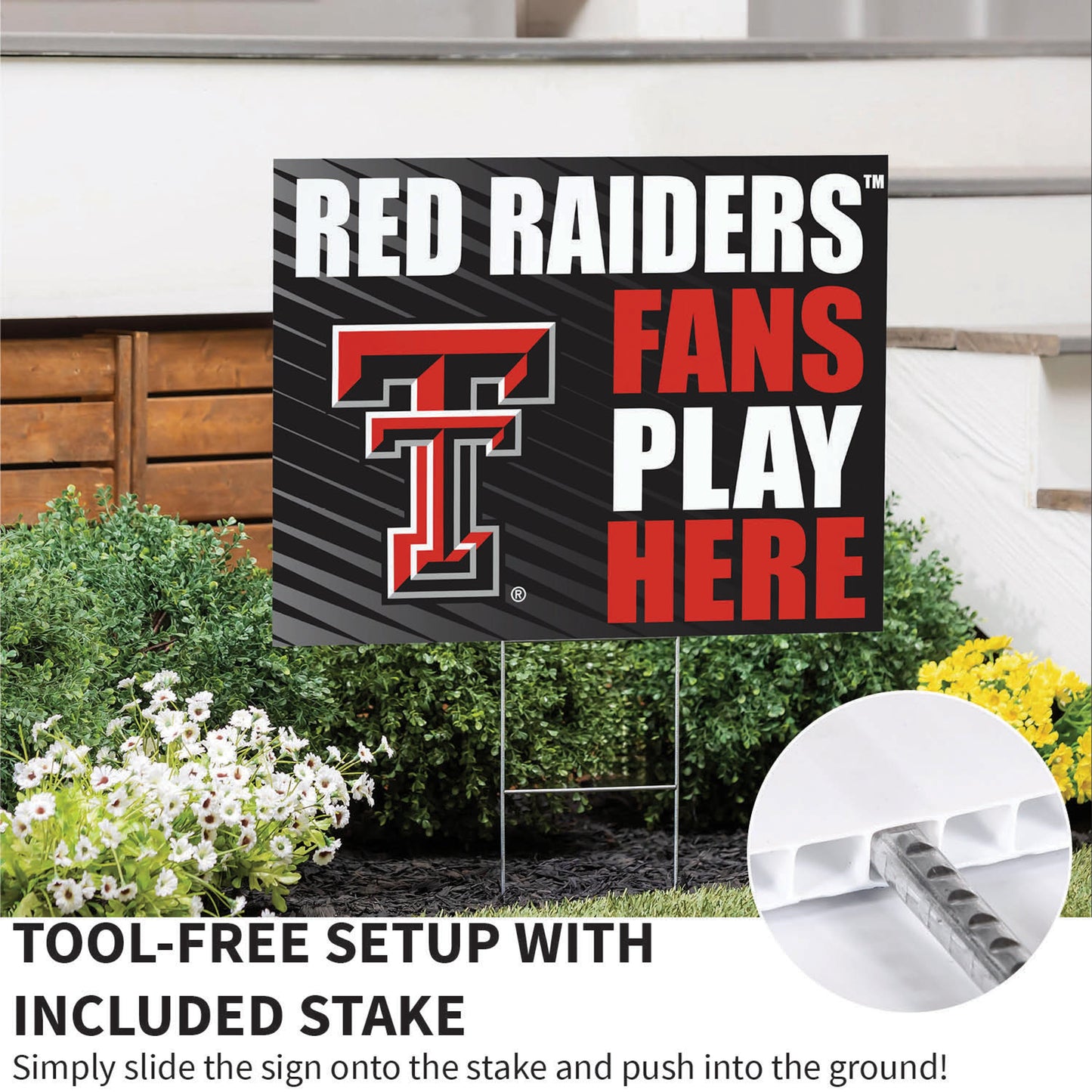 Texas Tech University Coroplast Yard Sign "Fans Play Here"