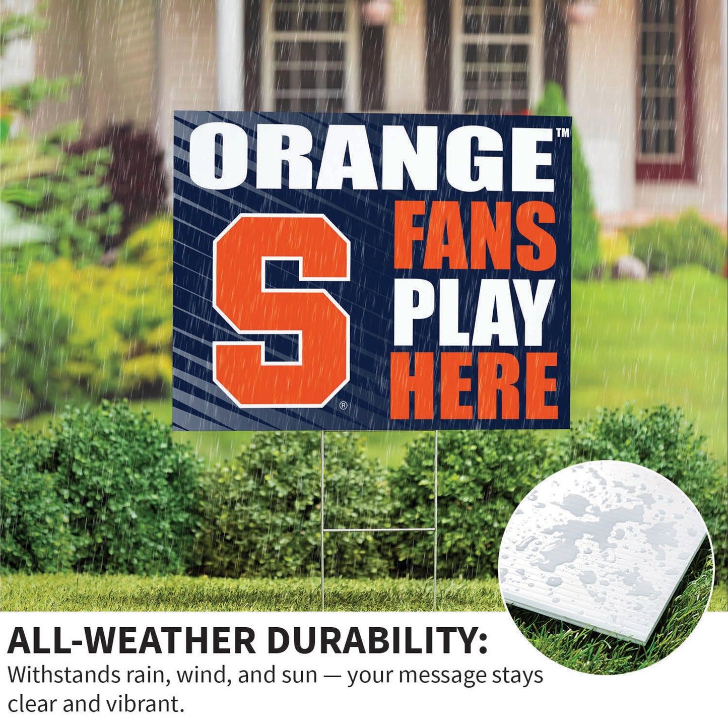 Syracuse University Coroplast Yard Sign "Fans Play Here"