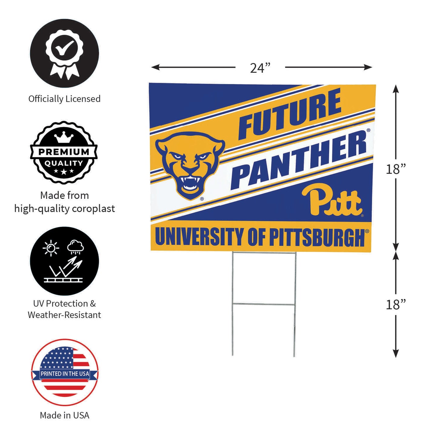 University of Pittsburgh Coroplast Yard Sign, Future Student