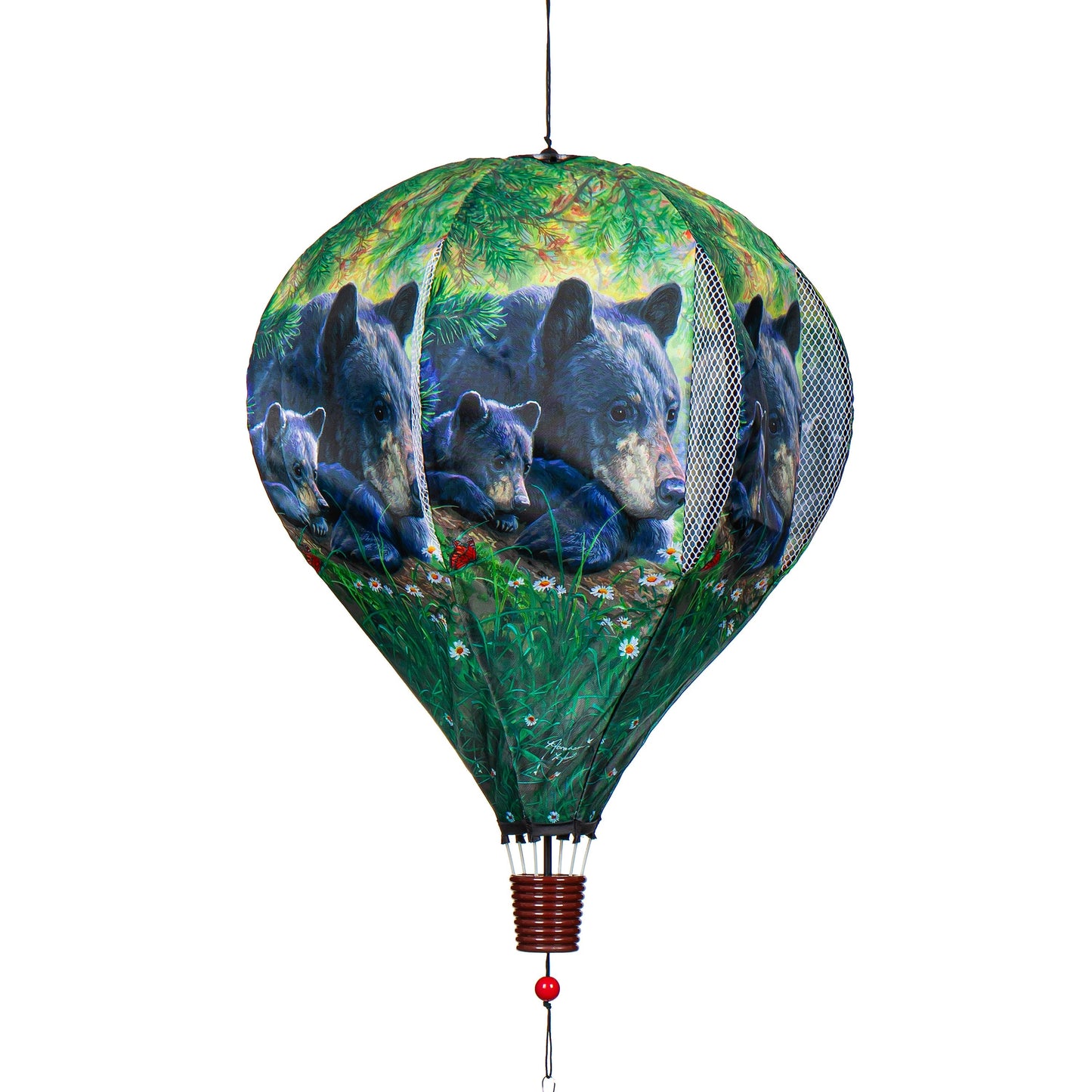 Mom and Baby Bear in the Meadow Balloon Spinner