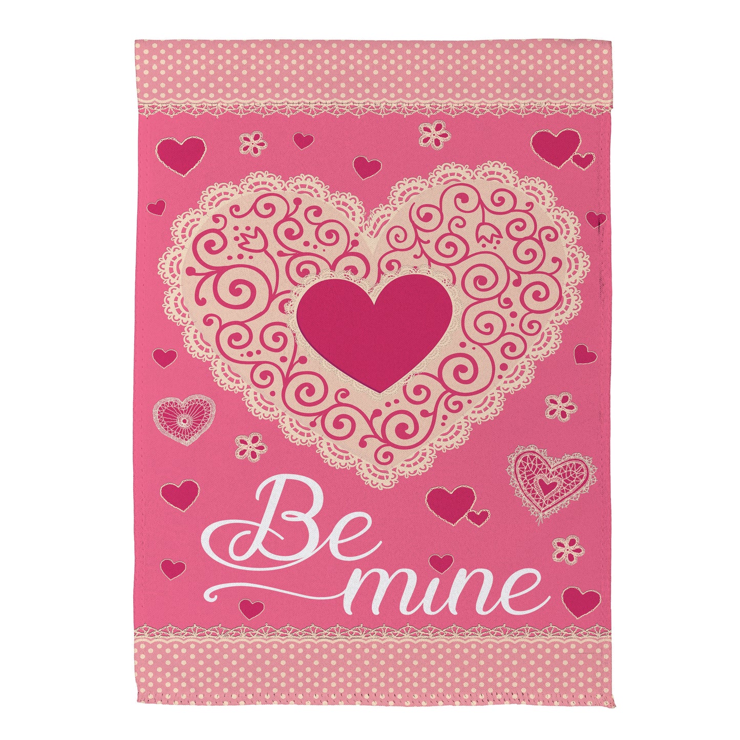 Laced Heart Be Mine Suede House Flag