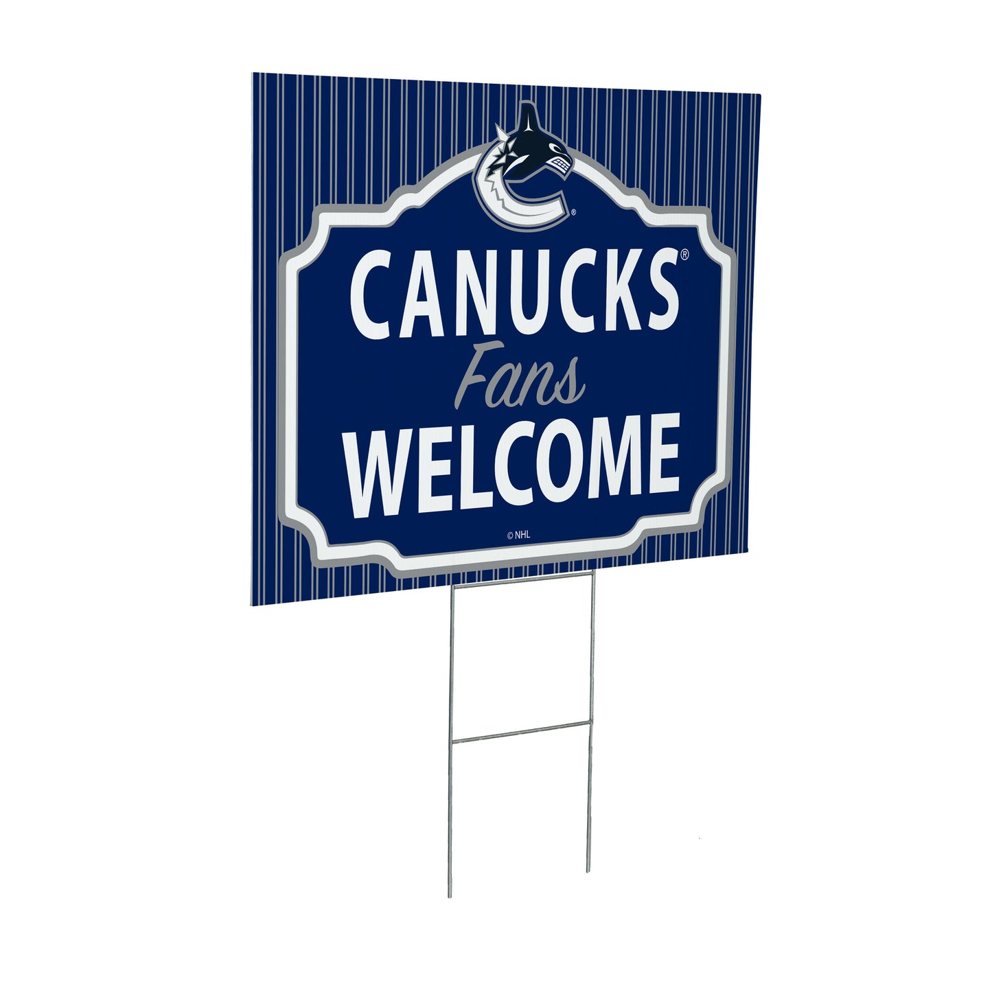 Vancouver Canucks Coroplast Yard Sign, "Fans Welcome"
