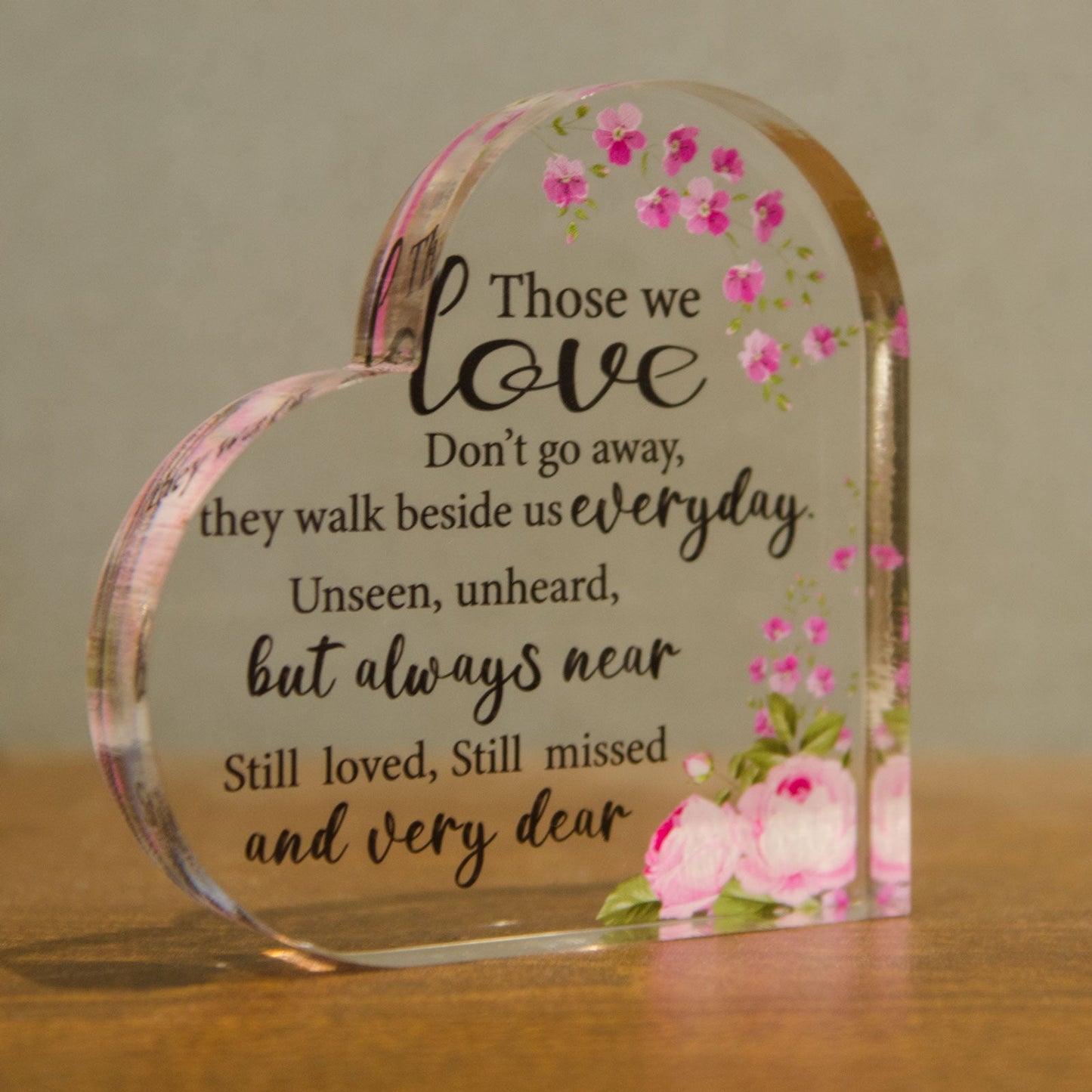 Acrylic Memorial Heart - Those We Love