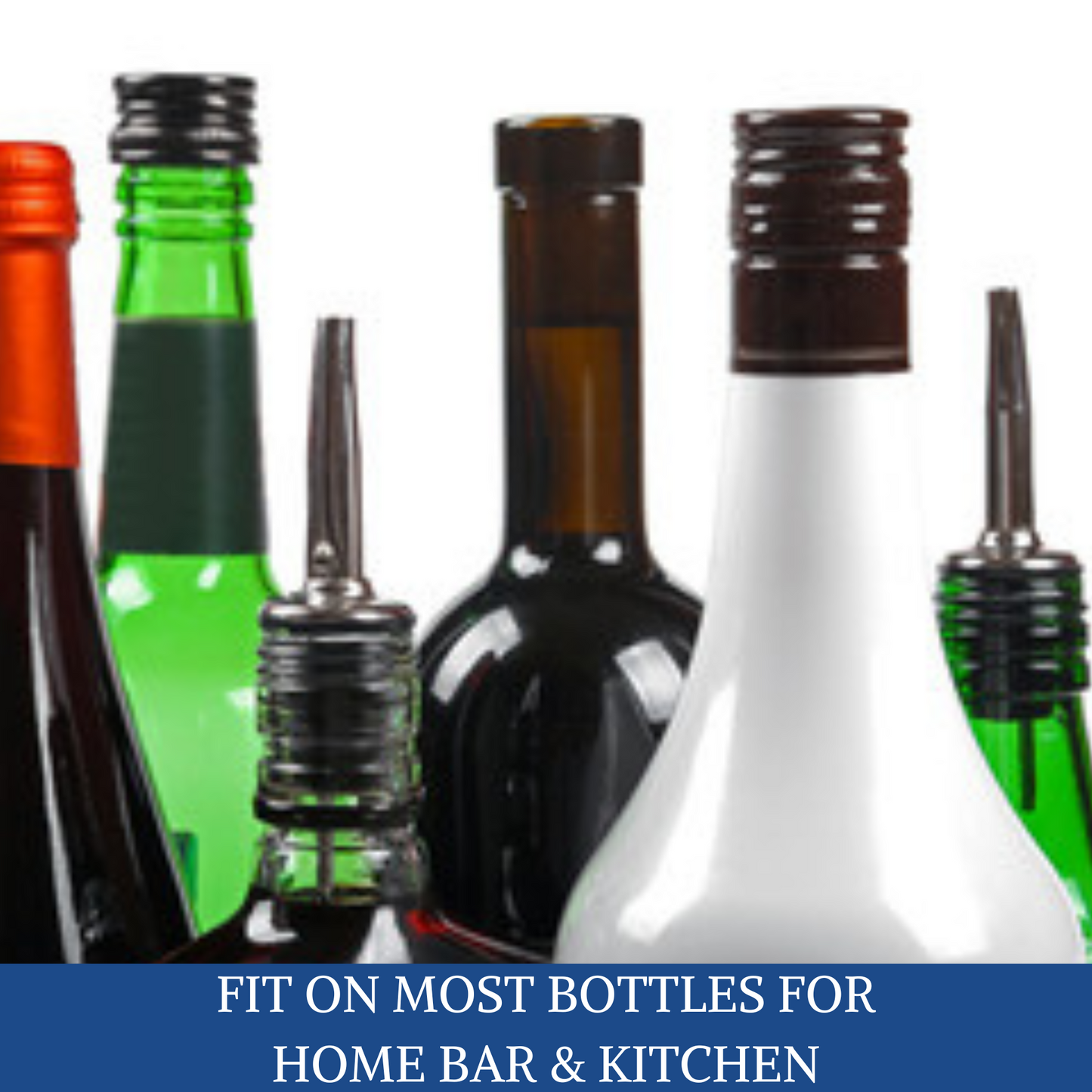 12 Pack Stainless Steel Classic Bottle Pourers
