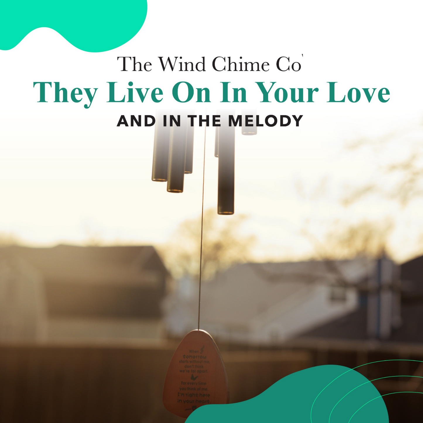 Gift Bundle - Serenity Memorial Wind Chimes - Memorial Heart Included 32”