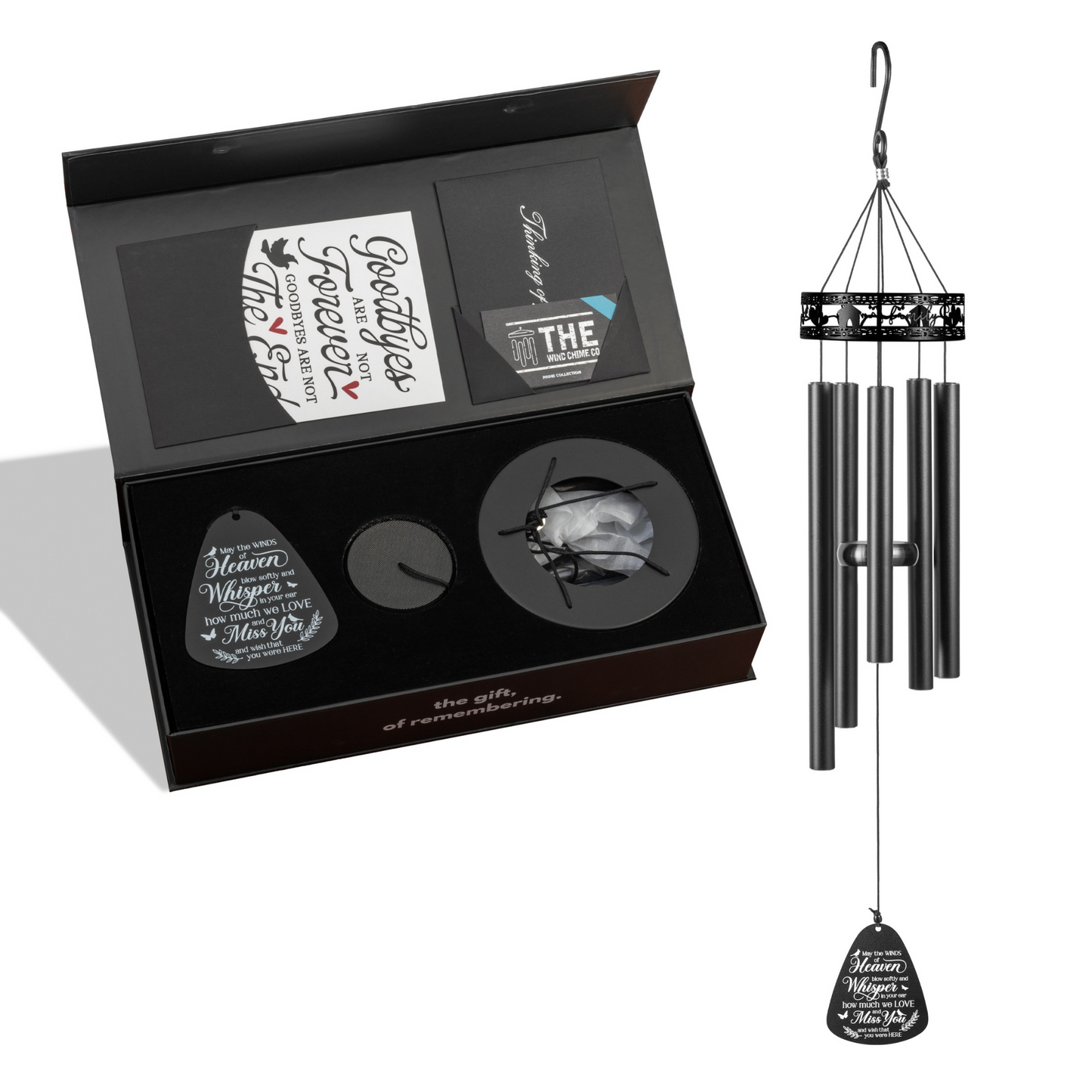 34" Serenity Family-Love Memorial Wind Chimes, Thoughtful Gift For Special Occasions or Reflections