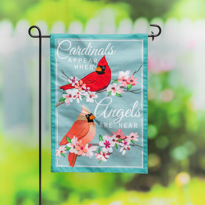 Angels are Near Garden Linen Flag