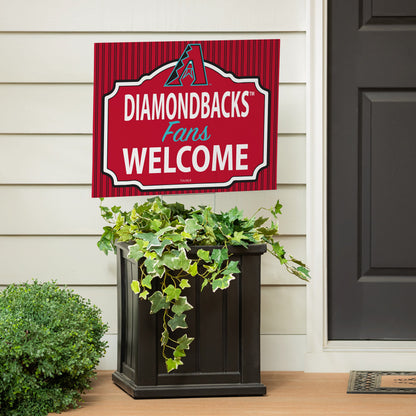 Arizona Diamondbacks Coroplast Yard Sign, "Fans Welcome"