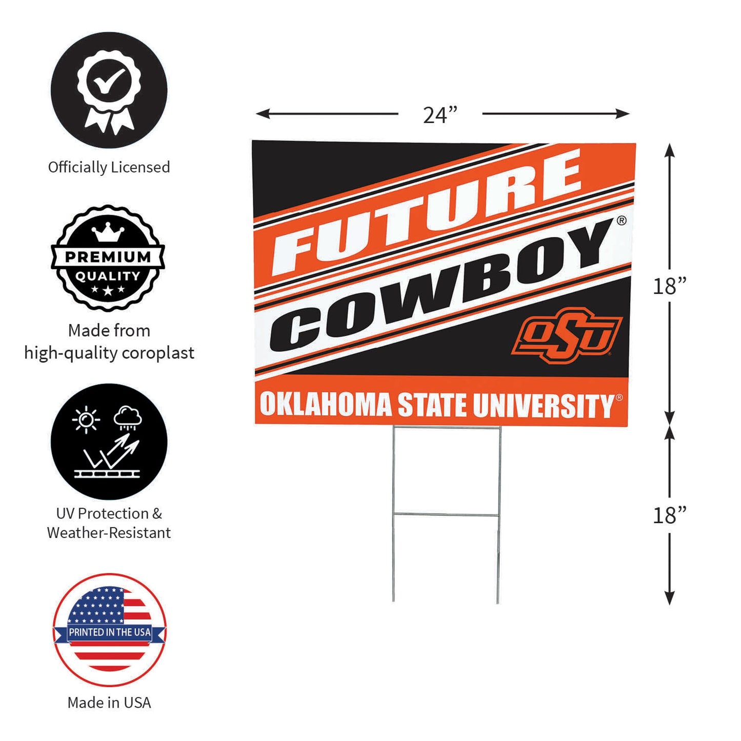 Oklahoma State University Coroplast Yard Sign, Future Student