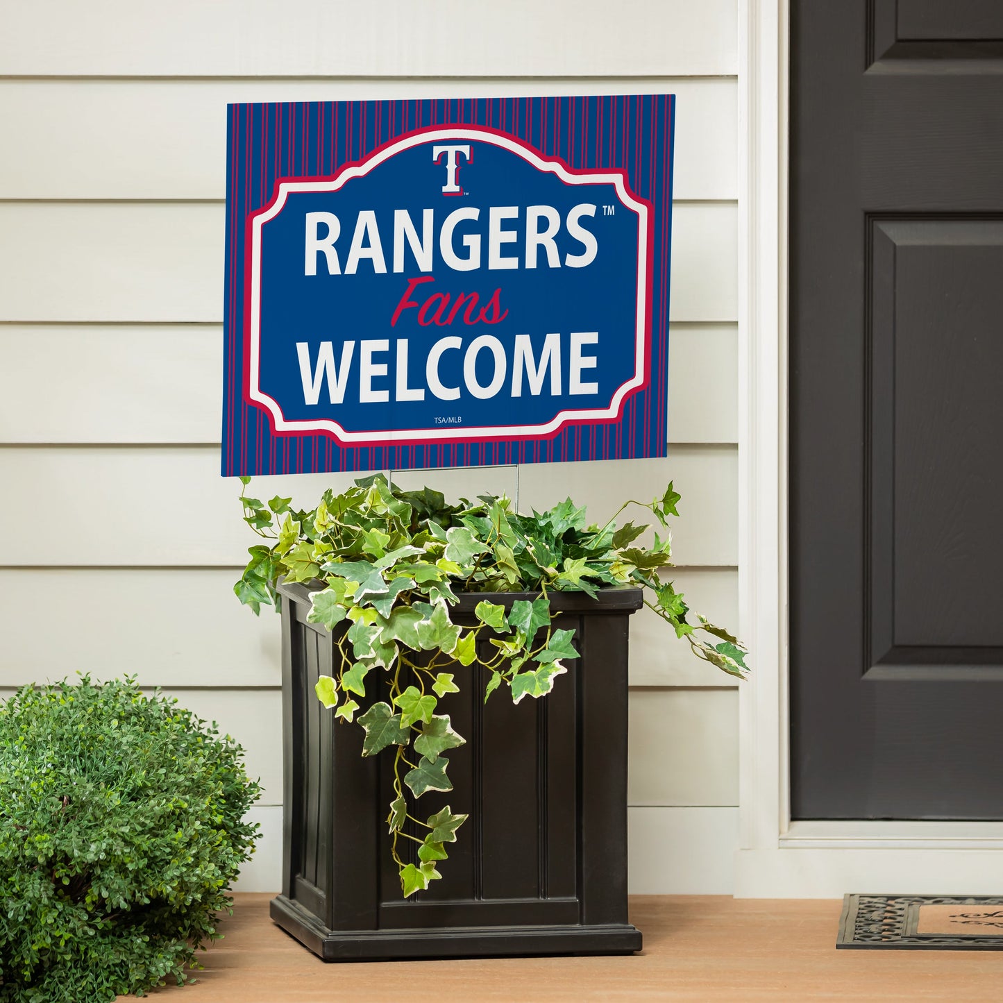 Texas Rangers Coroplast Yard Sign, "Fans Welcome"
