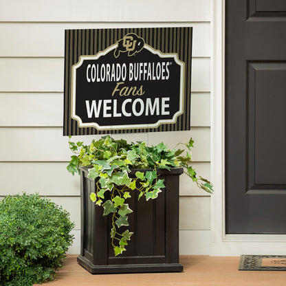 University of Colorado Coroplast Yard Sign, "Fans Welcome"