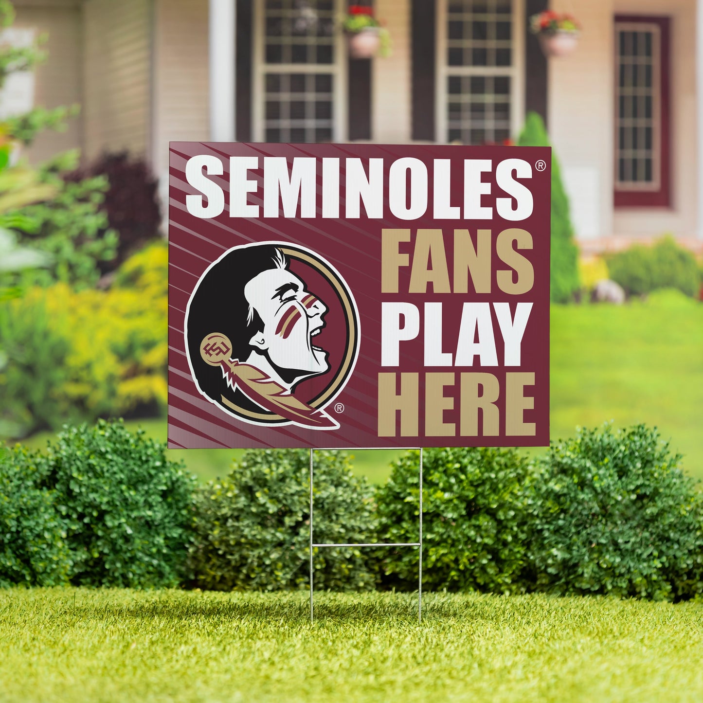 Florida State University Coroplast Yard Sign "Fans Play Here"