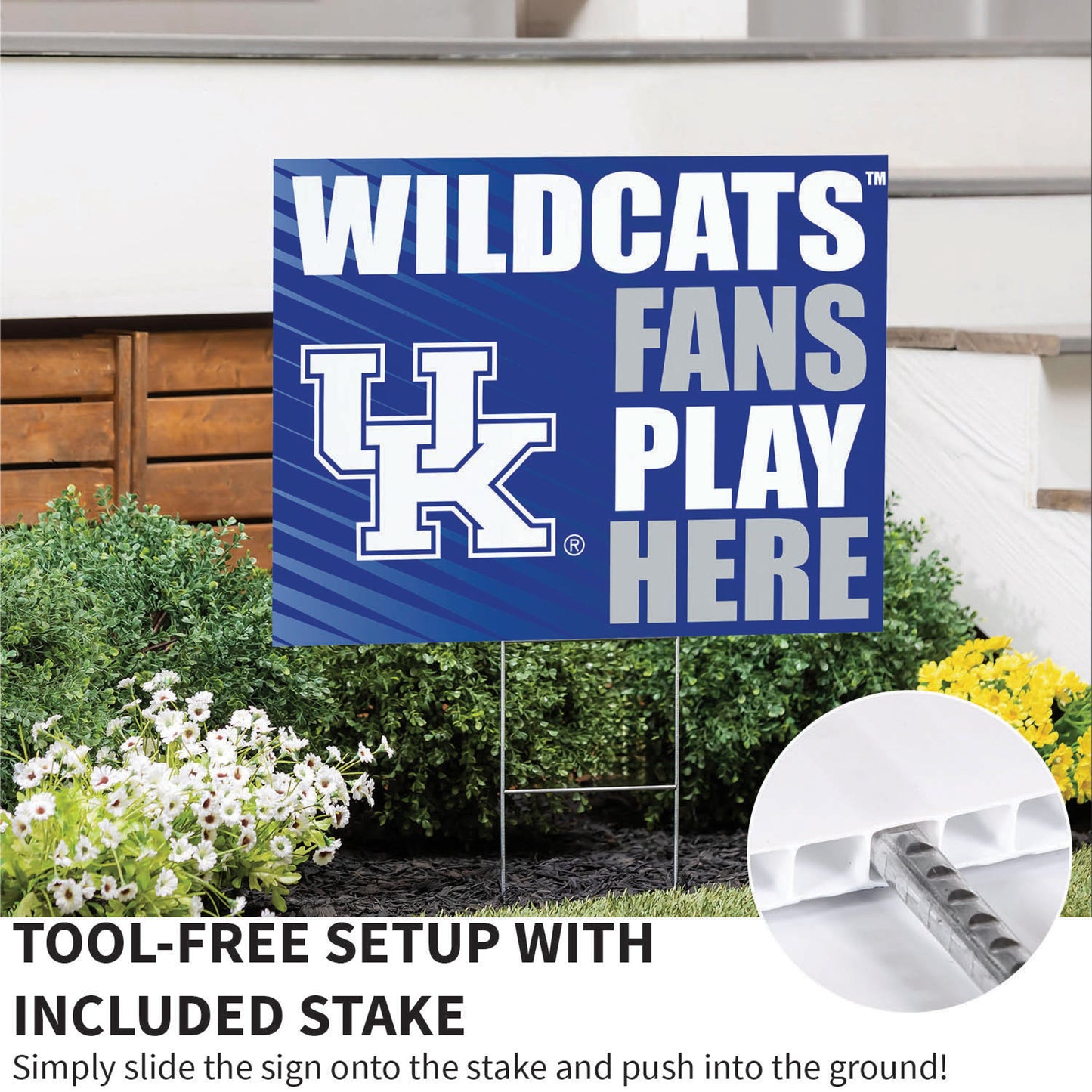 University of Kentucky Coroplast Yard Sign "Fans Play Here"