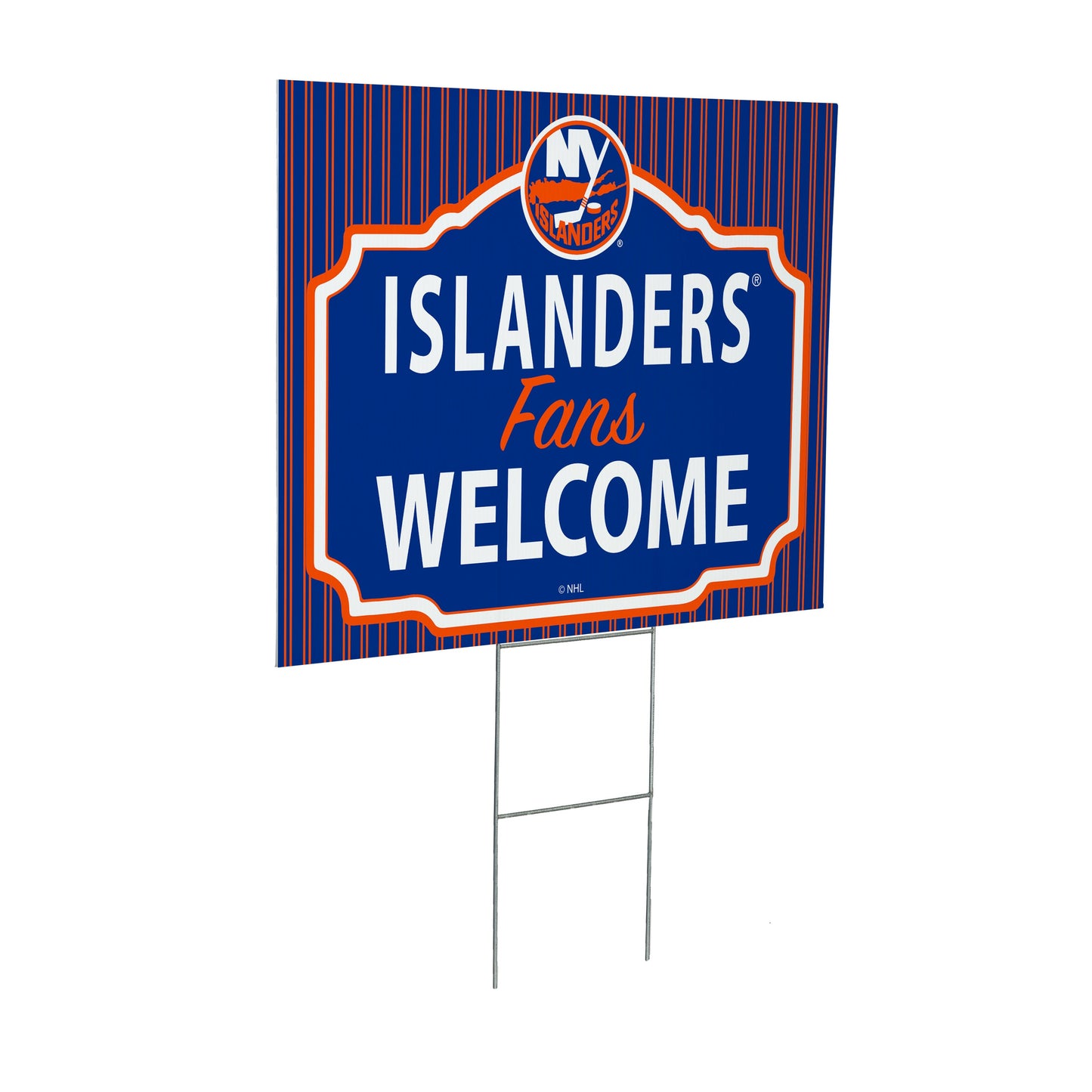 New York Islanders Coroplast Yard Sign, "Fans Welcome"