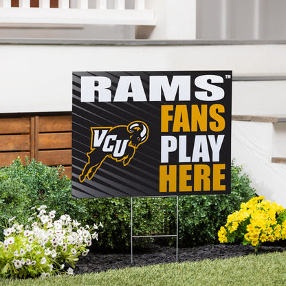 Virginia Commonwealth University Coroplast Yard Sign "Fans Play Here"
