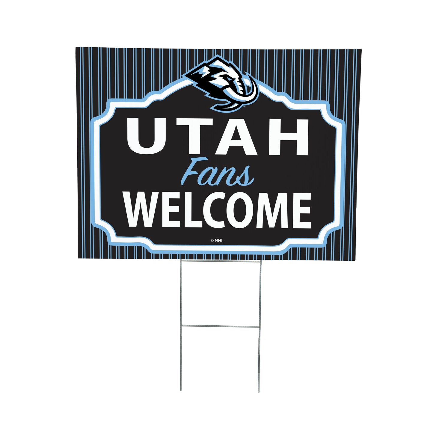 Utah Mammoth Yard Sign, "Fans Welcome"