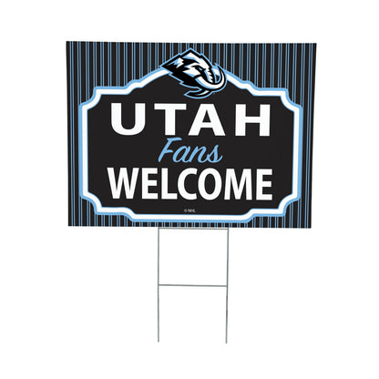 Utah Mammoth Yard Sign, "Fans Welcome"