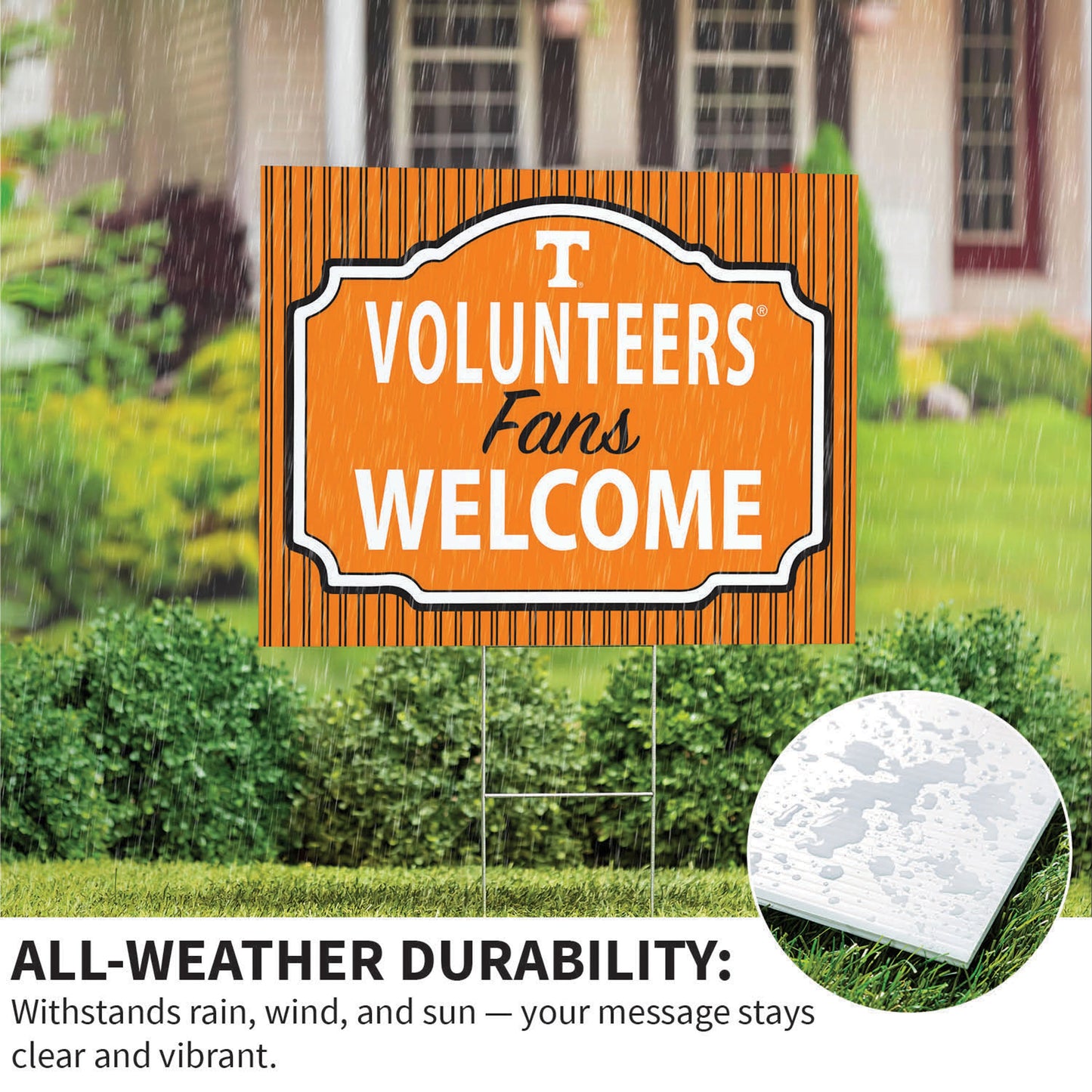 University of Tennessee Coroplast Yard Sign, "Fans Welcome"