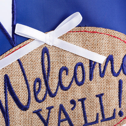 Texas Blue Bonnets Garden Applique Flag