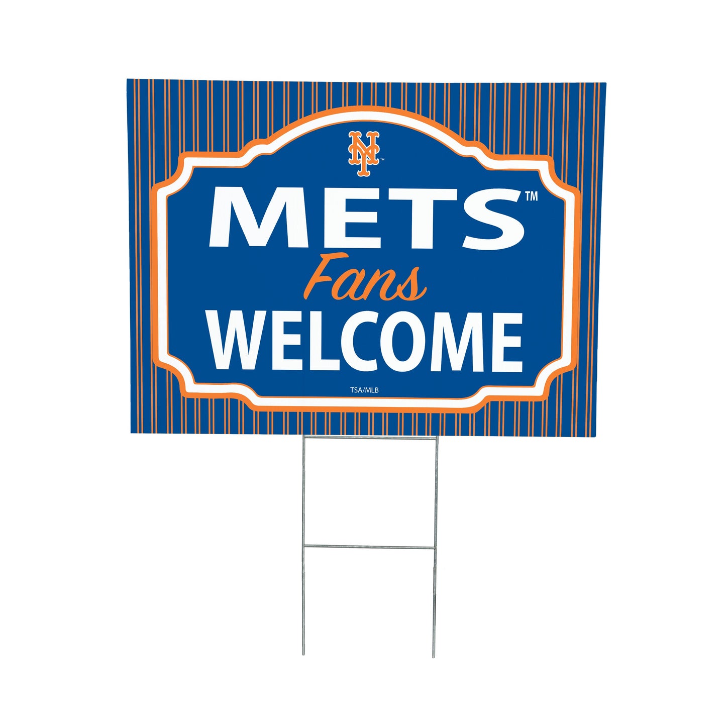 New York Mets Coroplast Yard Sign, "Fans Welcome"