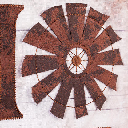 Windmill Home Sweet Home Garden Linen Flag