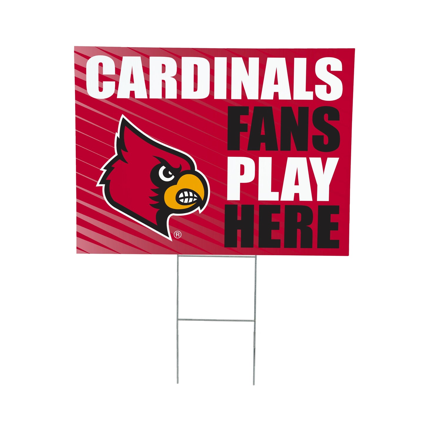 University of Louisville Coroplast Yard Sign "Fans Play Here"