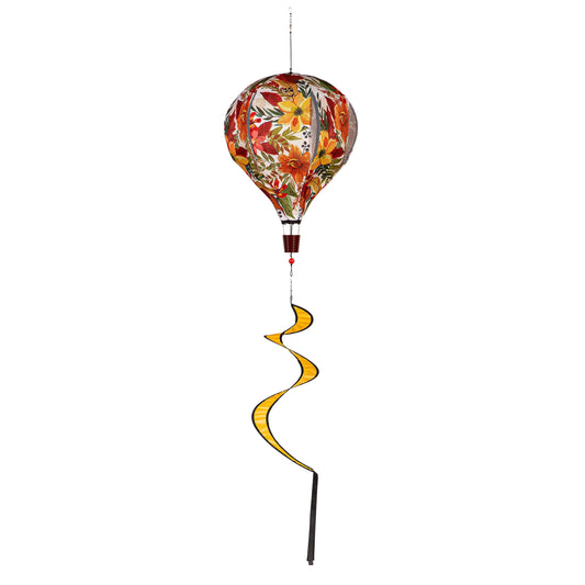Autumn Floral Welcome Burlap Balloon Spinner
