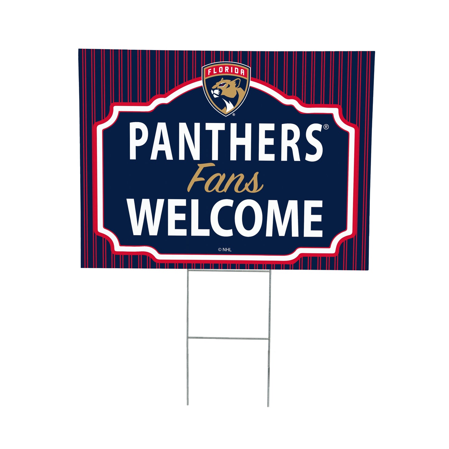 Florida Panthers Coroplast Yard Sign, "Fans Welcome"