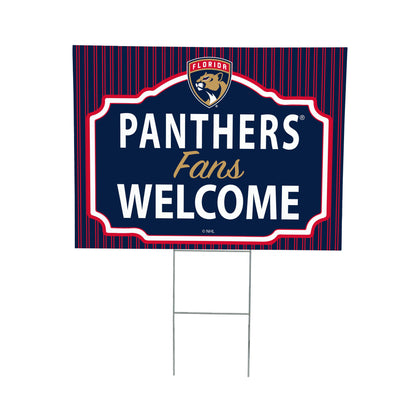 Florida Panthers Coroplast Yard Sign, "Fans Welcome"