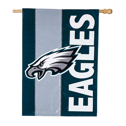 Double-Sided Embellished NFL Team Pride Applique House Flag, Philadelphia Eagles