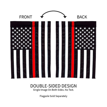 Thin Red Line Garden Applique Flag
