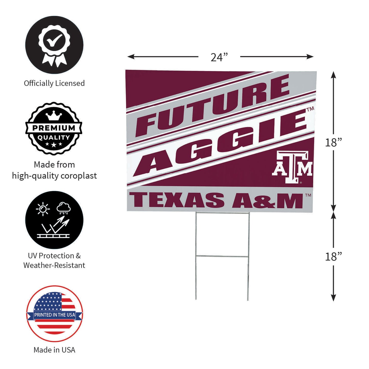 Texas A&M Coroplast Yard Sign, Future Student