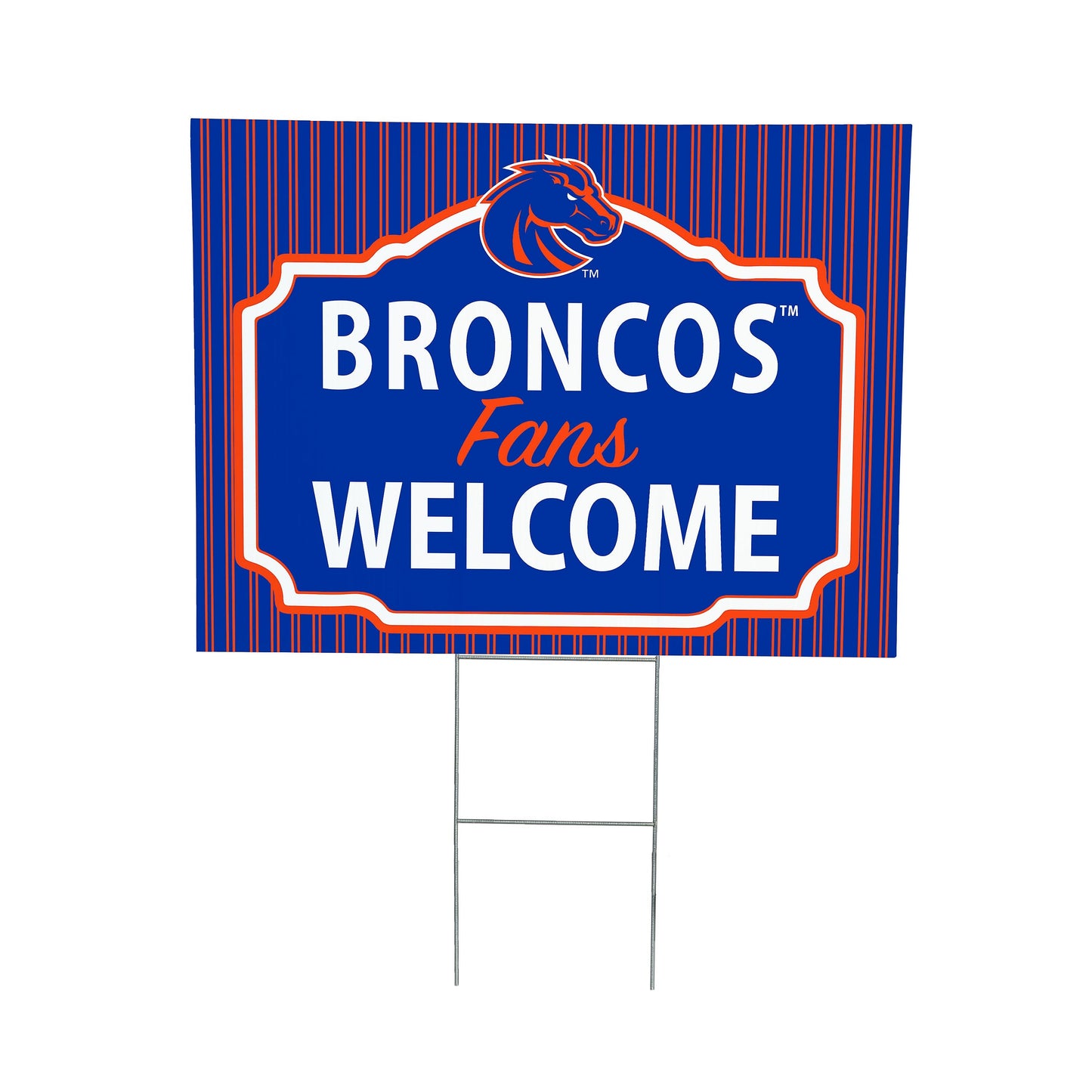 Boise State University Coroplast Yard Sign, "Fans Welcome"