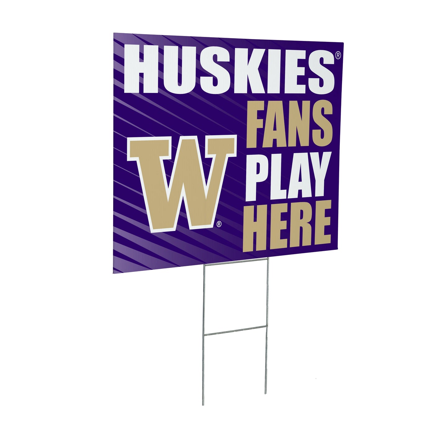 University of Washington Coroplast Yard Sign "Fans Play Here"