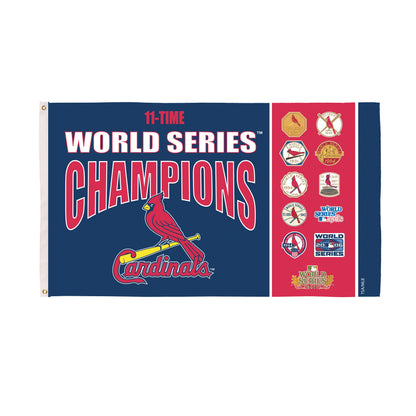 St Louis Cardinals Single Sided Flag w/ 2 Grommets, 3'x5' Multi Win Flag