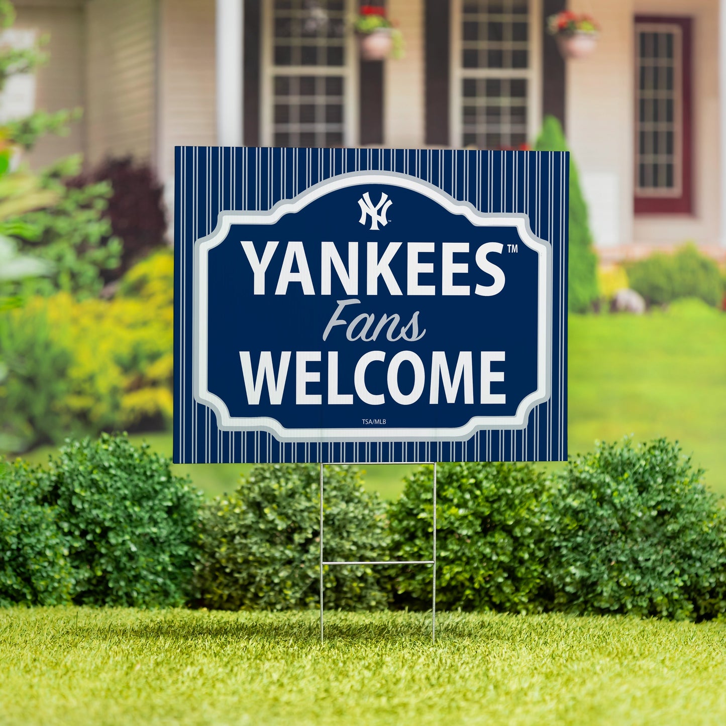 New York Yankees Coroplast Yard Sign, "Fans Welcome"