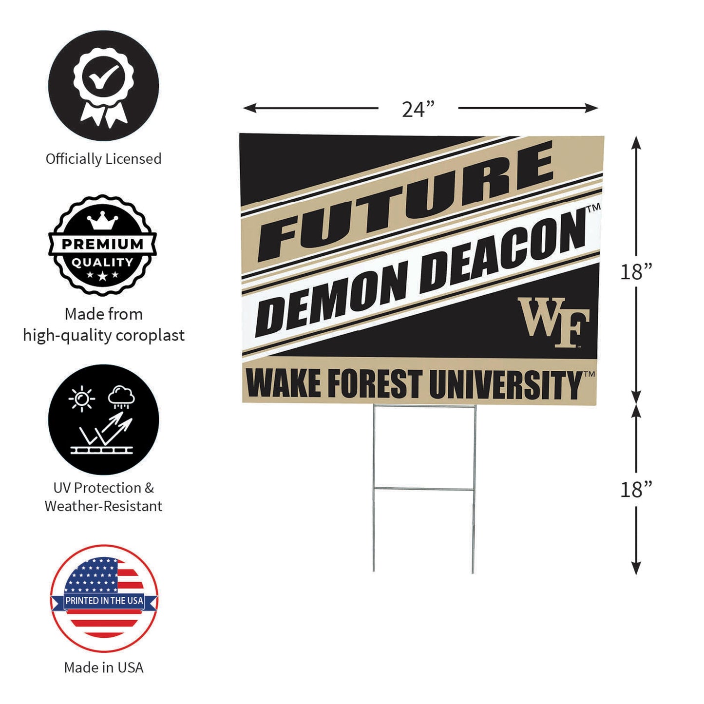 Wake Forest University Coroplast Yard Sign, Future Student
