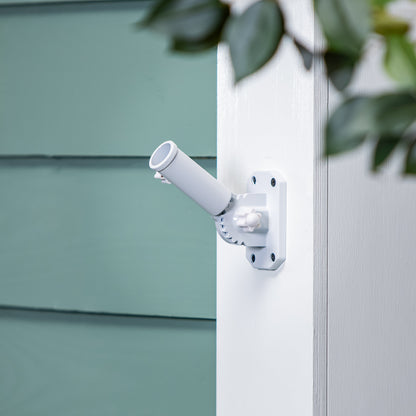 White Metal Flag Bracket