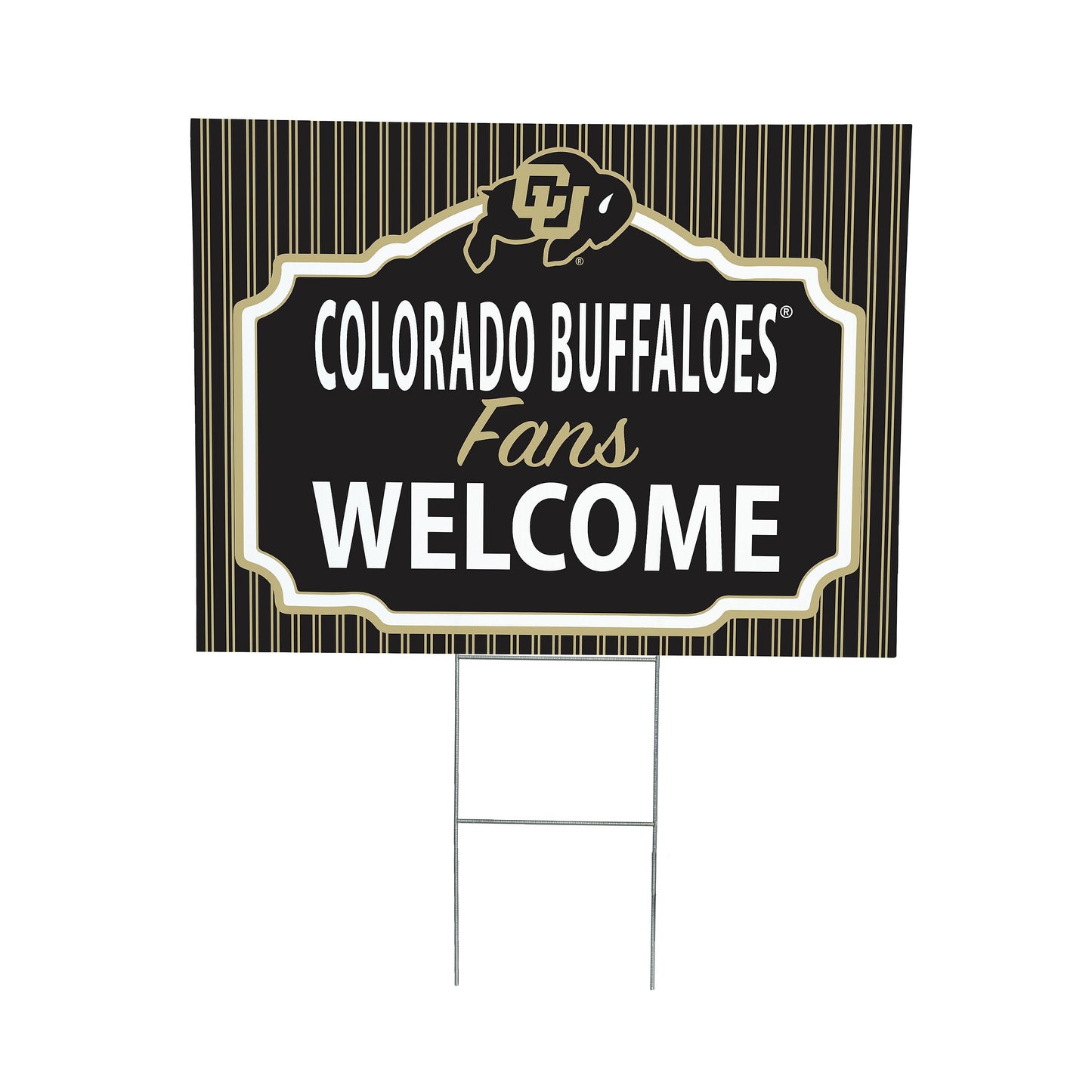 University of Colorado Coroplast Yard Sign, "Fans Welcome"