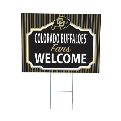 University of Colorado Coroplast Yard Sign, "Fans Welcome"