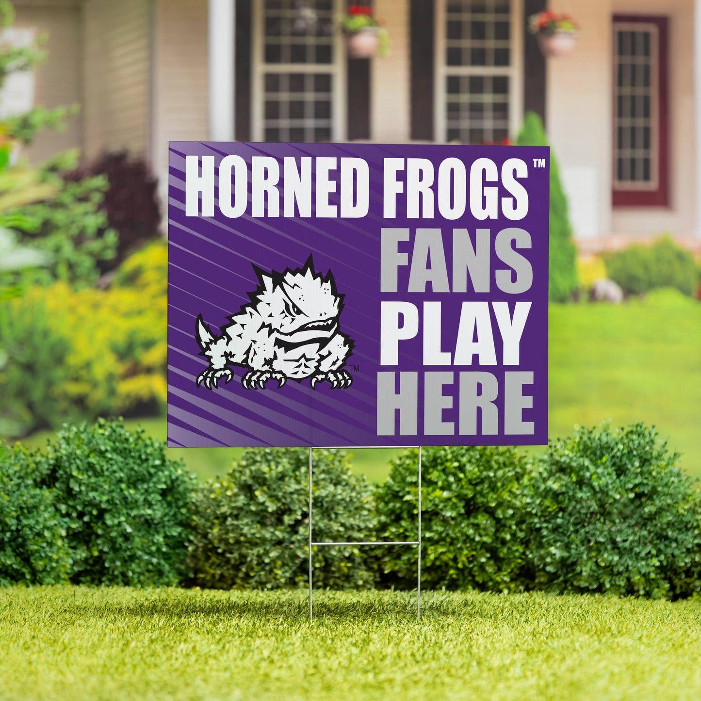 Texas Christian University Coroplast Yard Sign "Fans Play Here"