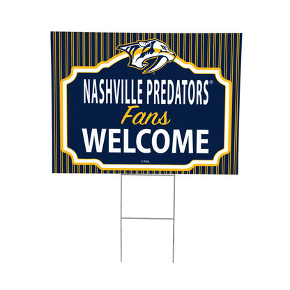 Nashville Predators Coroplast Yard Sign, "Fans Welcome"