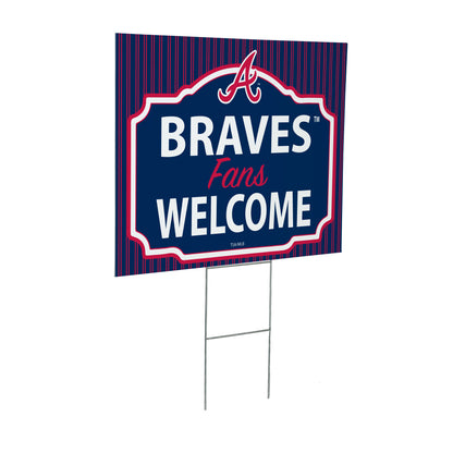 Atlanta Braves Coroplast Yard Sign, "Fans Welcome"