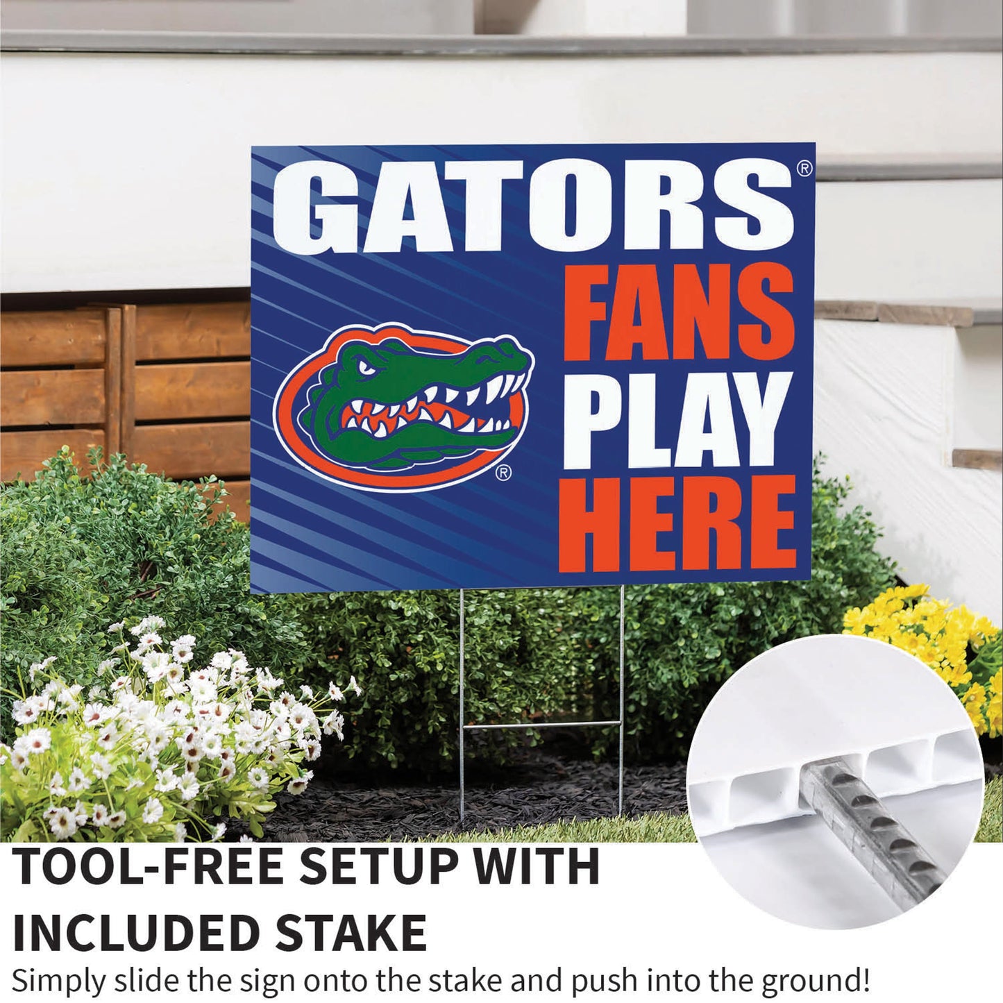 University of Florida Coroplast Yard Sign "Fans Play Here"