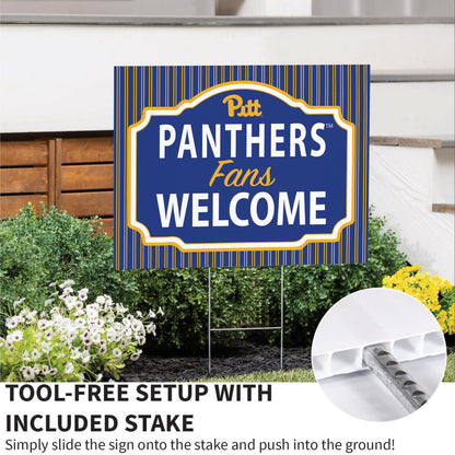 University of Pittsburgh Coroplast Yard Sign, "Fans Welcome"