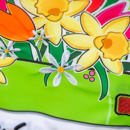 Springtime Truck Garden Applique Flag