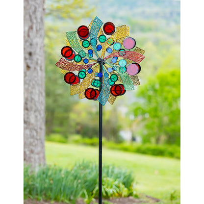 75" wind spinner, filigree sails with acrylic disks