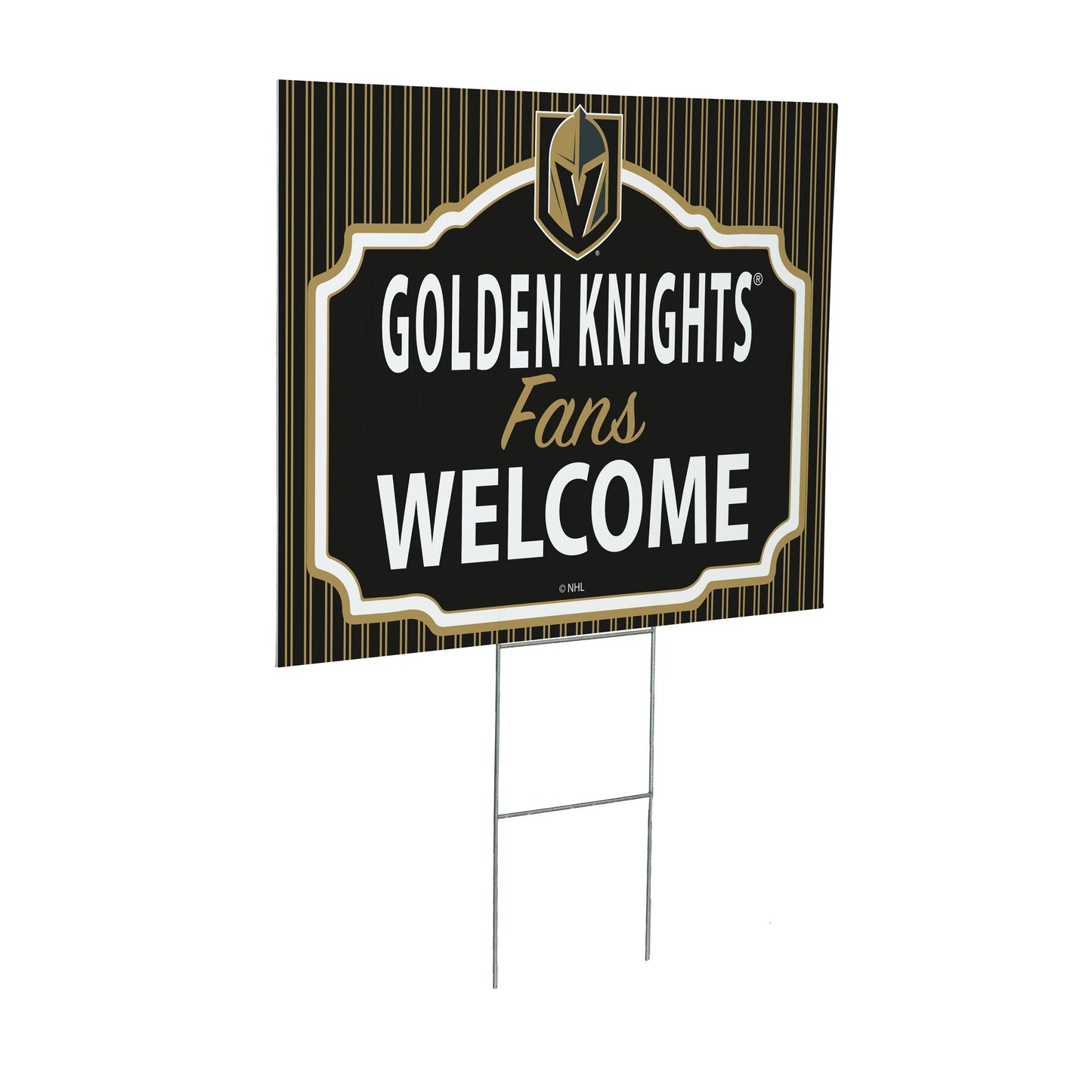 Las Vegas Golden Knights Coroplast Yard Sign, "Fans Welcome"
